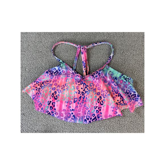 Girls Wonder Nation Bikini Swimsuit Multi Color Cheetah Print Girls Size Medium - Picture 2 of 8